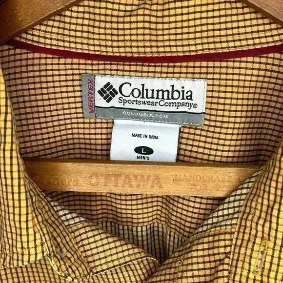 Columbia Vertex Button Up Long Sleeve Men's Shirt 100% Cotton Hike Camp Outdoor - Picture 5 of 10